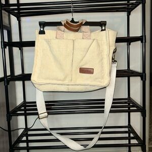 Corduroy cream tote bag 👜